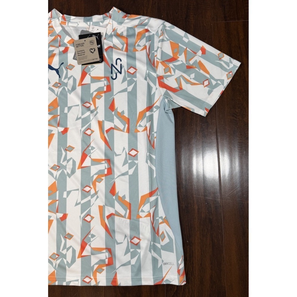 PUMA Neymar Jr Creativity Soccer Jersey White Blue Men's Sz M *NEW* 658953-13 - Picture 5 of 7